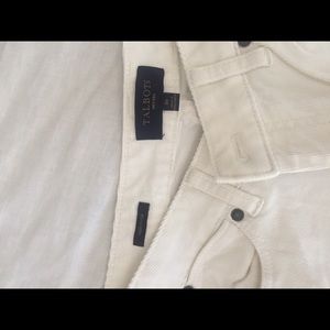 White corduroy Talbots ankle pants